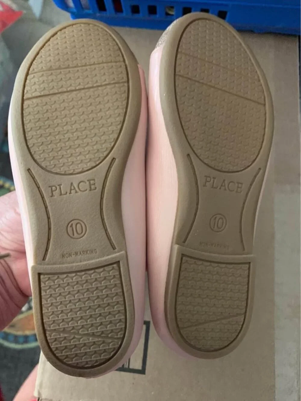 Little girls, size 10, new pink and gold shoes